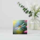 Wasserfarbene Libelllibellen oder französische Lib Quadratische Visitenkarte (Stehend Vorderseite)