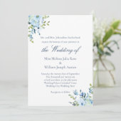 Wasserfarbene Liebe ist Christliche Hochzeit des P Einladung (Stehend Vorderseite)