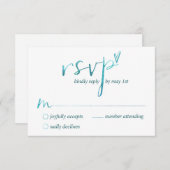 Wasserfarbene Liebe ist Liebe Gay RSVP Cards (Vorne/Hinten)