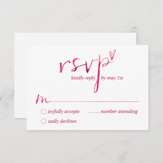 Wasserfarbene Liebe ist Liebe Gay RSVP Cards (Vorne/Hinten)