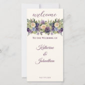 Wasserfarbene Lila Blume Bouquet-Wedding - (Vorderseite)