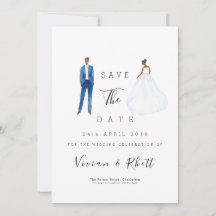 Wasserfarbene Lila Blumenhochzeit Save the Date