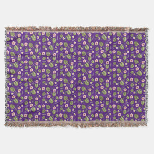 Wasserfarbene lila, elegante Wurfdecke Decke