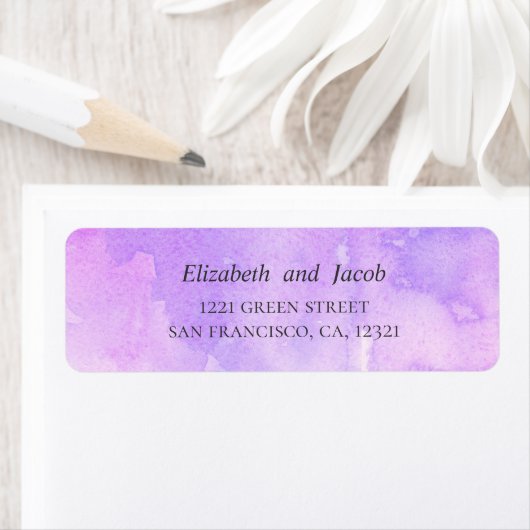 Wasserfarbene lila Hochzeit. Lavendel (Insitu)