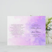 Wasserfarbene lila Hochzeit. Lavendel gefaltet (Stehend Vorderseite)