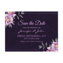 Wasserfarbene Lila Peony Wedding Save the Date