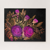 Wasserfarbene Lila Rose Jigsaw Puzzle (Horizontal)