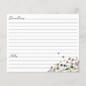 Wasserfarbene Lila Wildblume Blumenzitat (Rückseite)