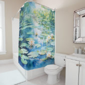 Wasserfarbene Lily Pond Gelassenheit Duschvorhang (Beispiel)