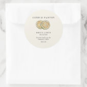 Wasserfarbene Limone Scheiben Runder Aufkleber (Tasche)