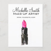 Wasserfarbene Lippenstift-Make-up Flyer (Vorne)