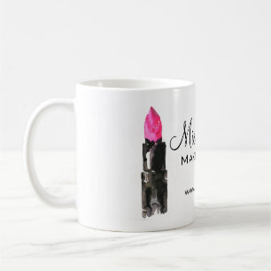 Wasserfarbene Lippenstift-Make-up Kaffeetasse