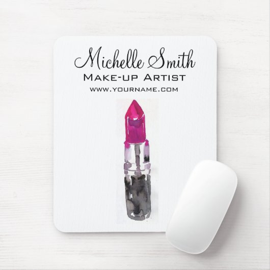 Wasserfarbene Lippenstift-Make-up Mousepad (Mit Mouse)