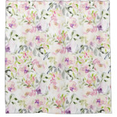 Wasserfarbene lose, ausdrucksstarke Feder Duschvorhang (Vorderseite)