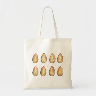 Wasserfarbene Mandeln Mandeln Nuts Snack Food Toag Tragetasche