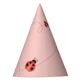 Wasserfarbene Marienkäfer-Papier-Partyhüte Partyhütchen