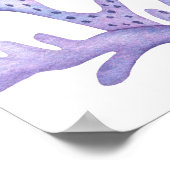 Wasserfarbene Meerestiere Babydusche Begrüßung Poster (Ecke)