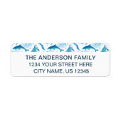 Wasserfarbene Meerestiere Familienname Rücksendead (Vorne)