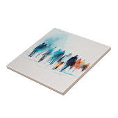 Wasserfarbene Menschen Kunst Fliese (Seite)