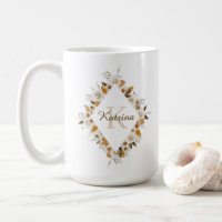 Wasserfarbene Mit Monogramm Tasse