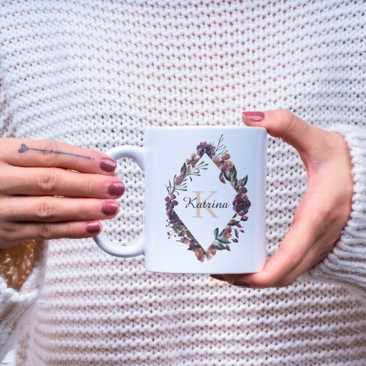 Wasserfarbene Mit Monogramm Tasse