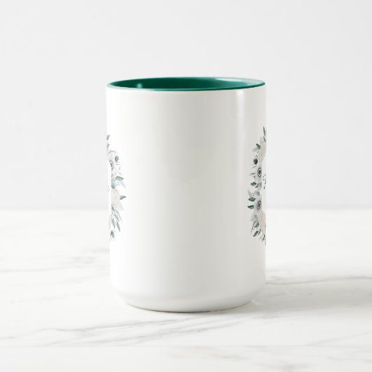 Wasserfarbene Mit Monogramm Tasse (Zentrum)