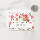 Wasserfarbene Mitteilungskarten des Peony - Elegan (Vorderseite/Rückseite Beispiel)