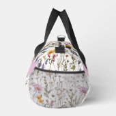Wasserfarbene Monogramm-Name mit rosa-lila Wildblu Duffle Bag (Rechts)