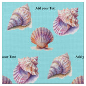 Wasserfarbene Muscheln Stoff (Nahaufnahme)