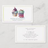 Wasserfarbene Nachspeisen Bäckerei Bäckerei Nachti Visitenkarte (Vorne/Hinten)