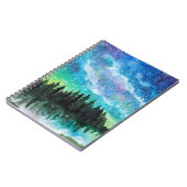 Wasserfarbene Nachtlandschaft Milchstraße Notizblock (Linke Seite)