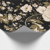 Wasserfarbene, nahtlose, delikate Blume mit Geschenkpapier (Ecke)