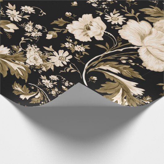 Wasserfarbene, nahtlose, delikate Blume mit  Geschenkpapier (Ecke)