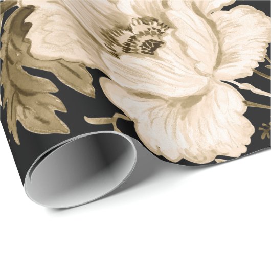 Wasserfarbene, nahtlose, delikate Blume mit Geschenkpapier (Rolleneckpunkt)