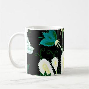 Wasserfarbene nahtlose Musterung mit Fantasy-Blume Kaffeetasse