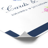 Wasserfarbene nautische Hochzeitskarten und Gesche Poster (Ecke)