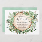 Wasserfarbene, neutrale Babydusche per Post Einladung (Vorne/Hinten)