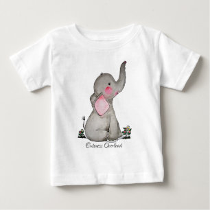 Wasserfarbene Niedliche Babynahrung mit Blush & Bl Baby T-shirt