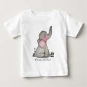 Wasserfarbene Niedliche Babynahrung mit Blush & Bl Baby T-shirt (Vorderseite)