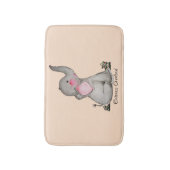 Wasserfarbene Niedliche Babynahrung mit Blush & Bl Badematte (Vorderseite Vertikal)