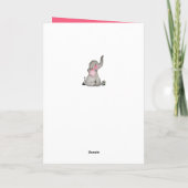 Wasserfarbene Niedliche Babynahrung mit Blush & Bl Dankeskarte (Rückseite)