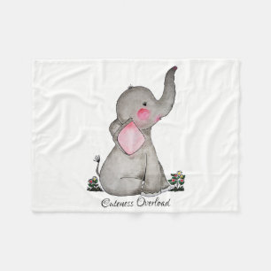Wasserfarbene Niedliche Babynahrung mit Blush & Bl Fleecedecke
