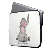 Wasserfarbene Niedliche Babynahrung mit Blush & Bl Laptopschutzhülle (Vorderseite Links)