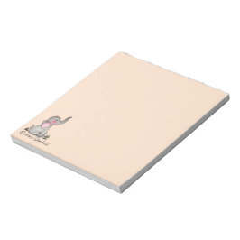 Wasserfarbene Niedliche Babynahrung mit Blush & Bl Notizblock