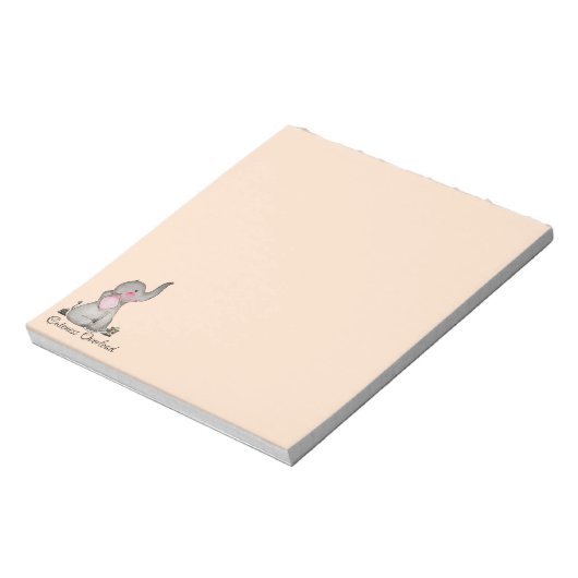 Wasserfarbene Niedliche Babynahrung mit Blush & Bl Notizblock (Rotiert)