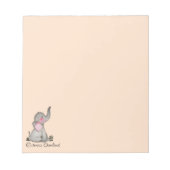 Wasserfarbene Niedliche Babynahrung mit Blush & Bl Notizblock (Vorderseite)