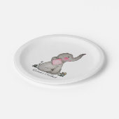 Wasserfarbene Niedliche Babynahrung mit Blush & Bl Pappteller (Schrägansicht)