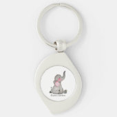 Wasserfarbene Niedliche Babynahrung mit Blush & Bl Schlüsselanhänger (Vorderseite)