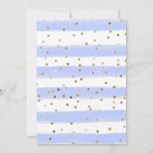 Wasserfarbene Niedliche Elefanten und blaue Rose G Einladung (Rückseite)