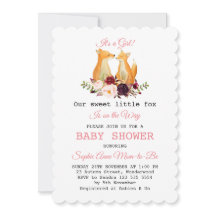 Wasserfarbene Niedliche Füchse Woodland Girl Babyd